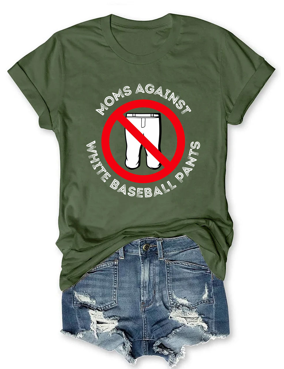 Moms Against White Baseball Pants T-shirt