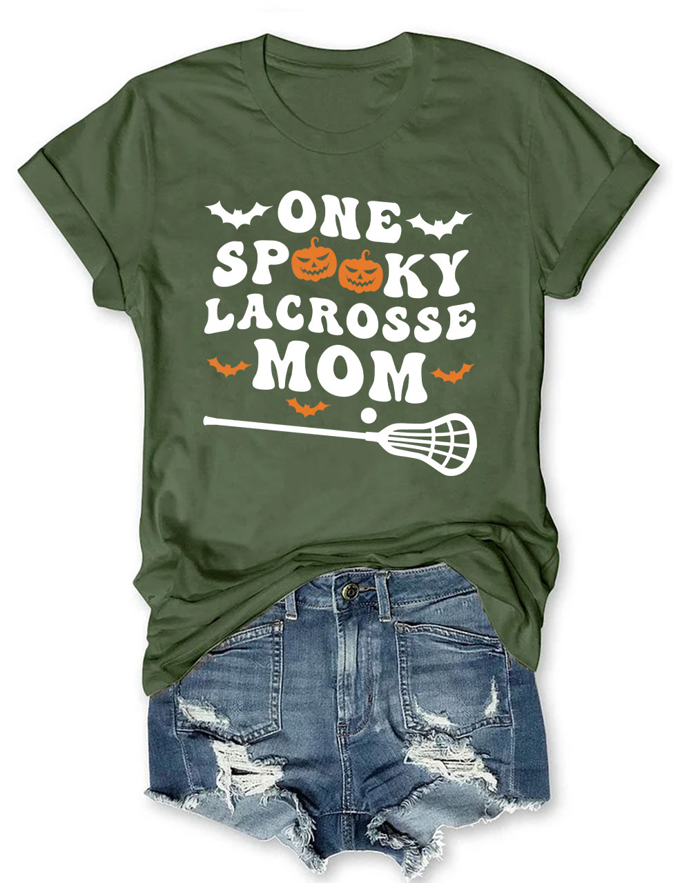 One Spooky Lacrosse Mom Funny T-shirt