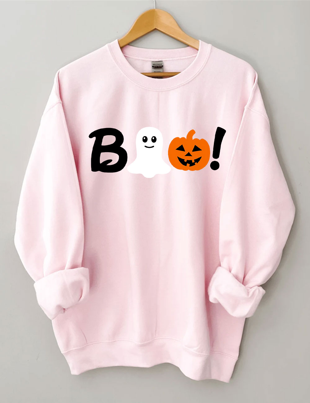 Boo Halloween Ghost Basketball Sweatshirt