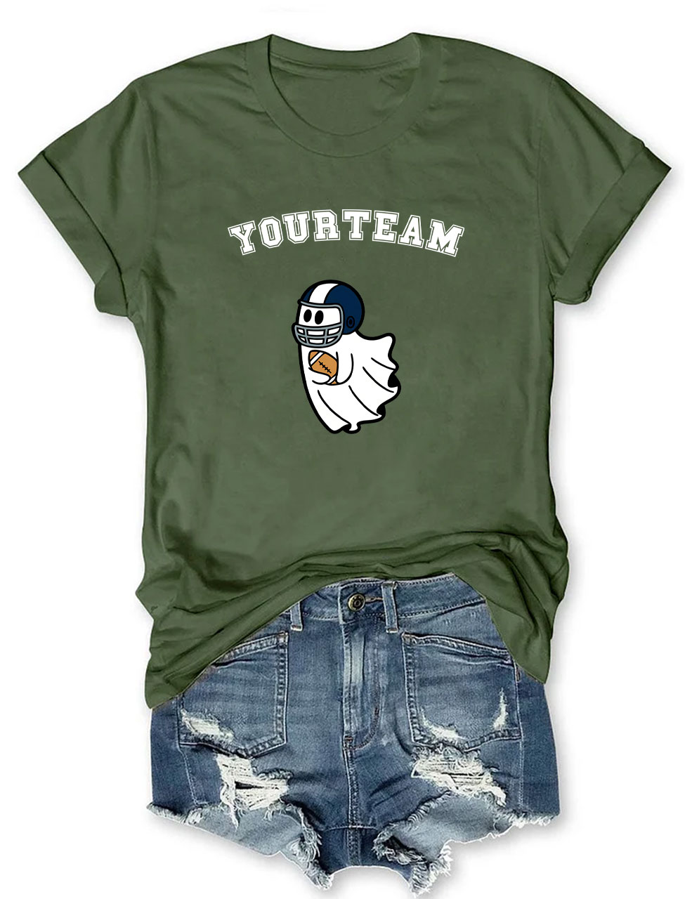 Custom Ghost Football Funny T-shirt