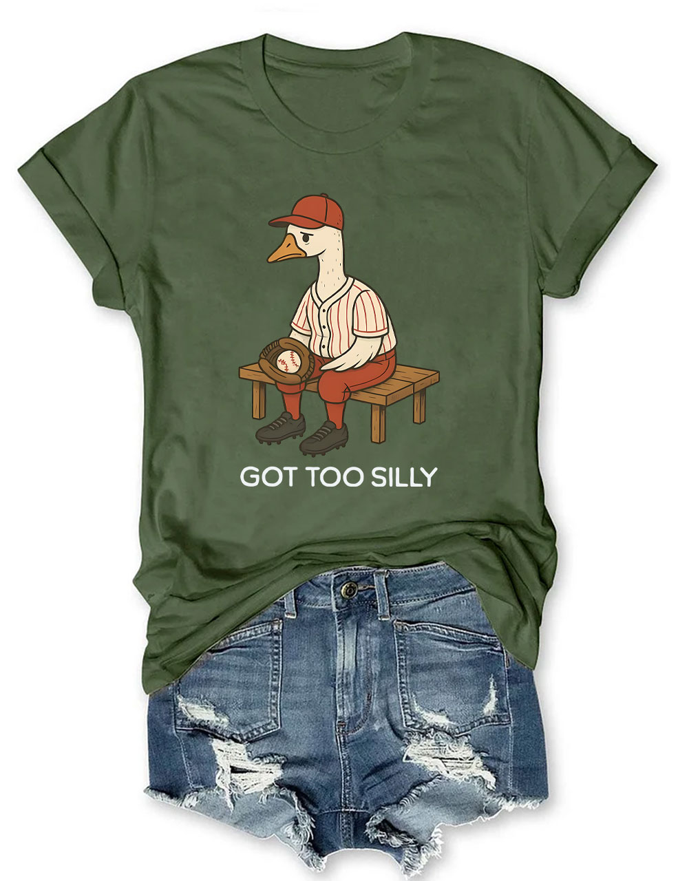Goose Baseball Game  Funny T-Shirt
