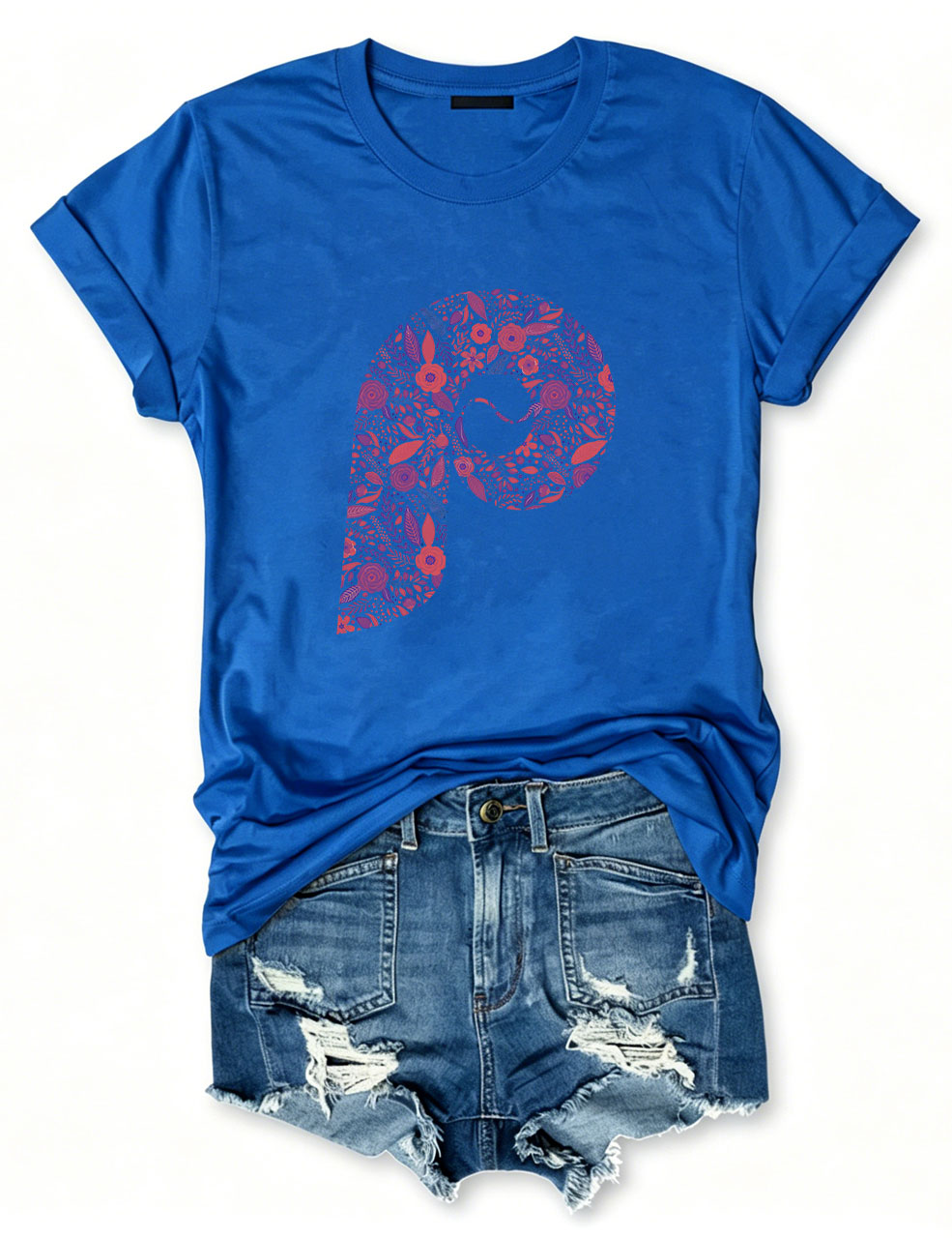 Floral Philly Baseball T-Shirt