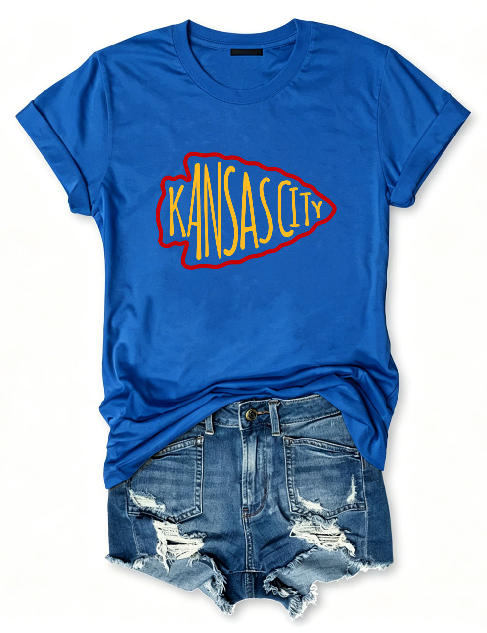 KC Chiefs Arrowhead Football T-Shirt