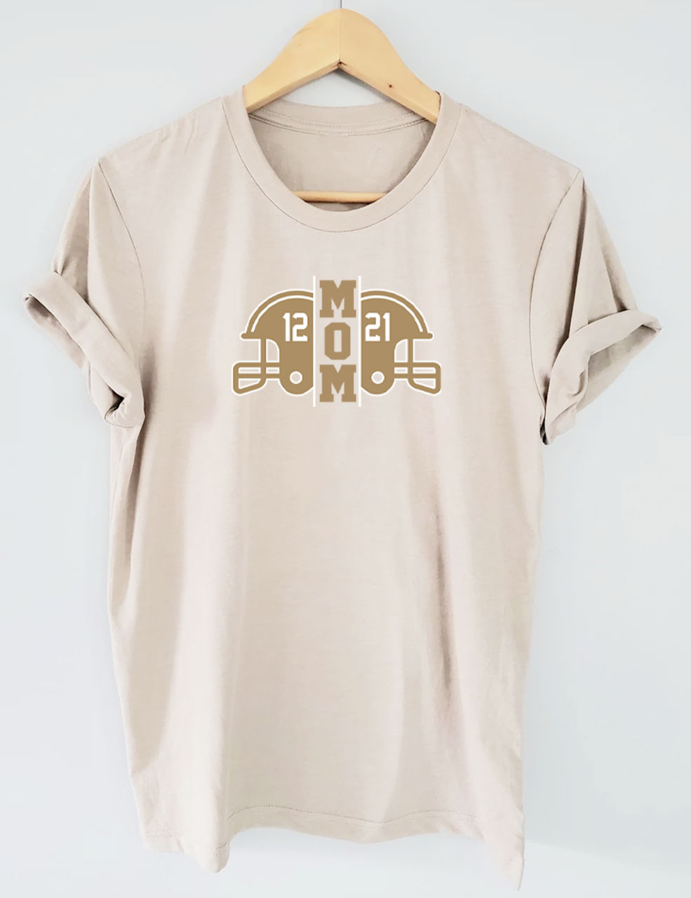 2 Players Custom Football Mom T-shirt