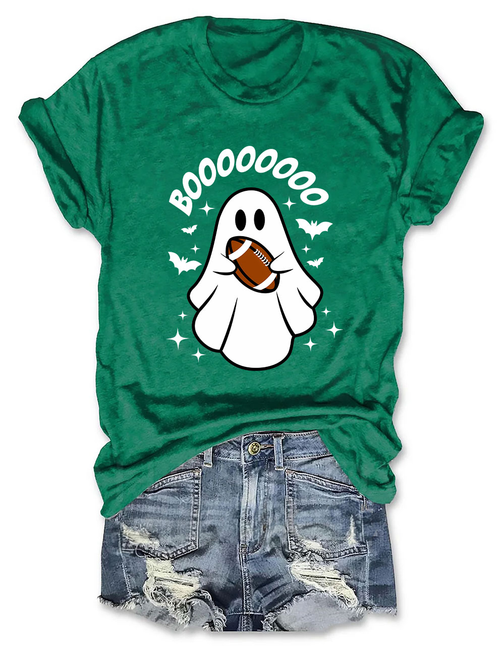 BOO Halloween Football T-Shirt