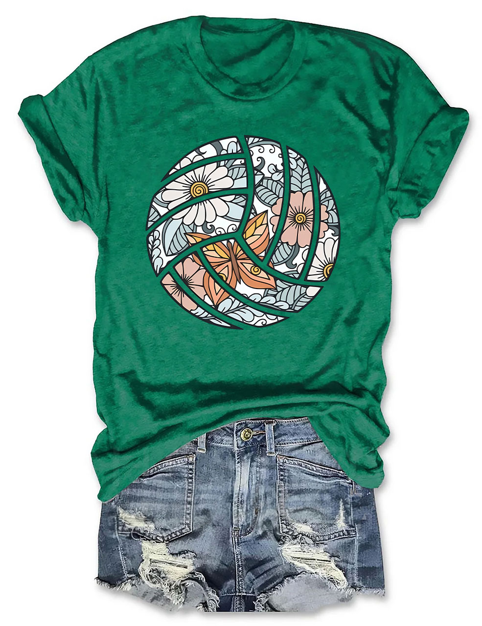 Floral Volleyball T-shirt