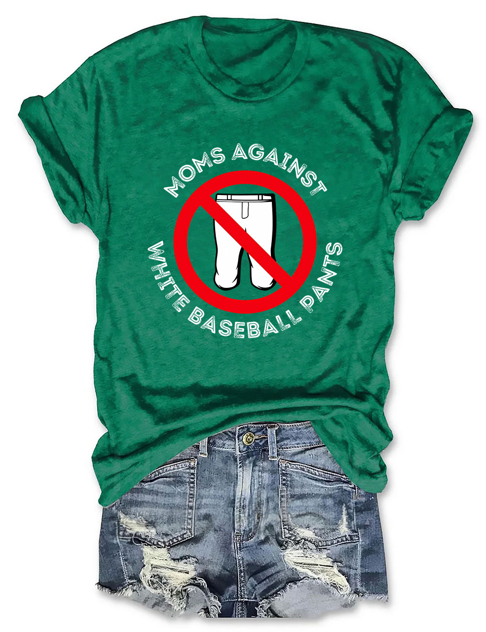 Moms Against White Baseball Pants T-shirt