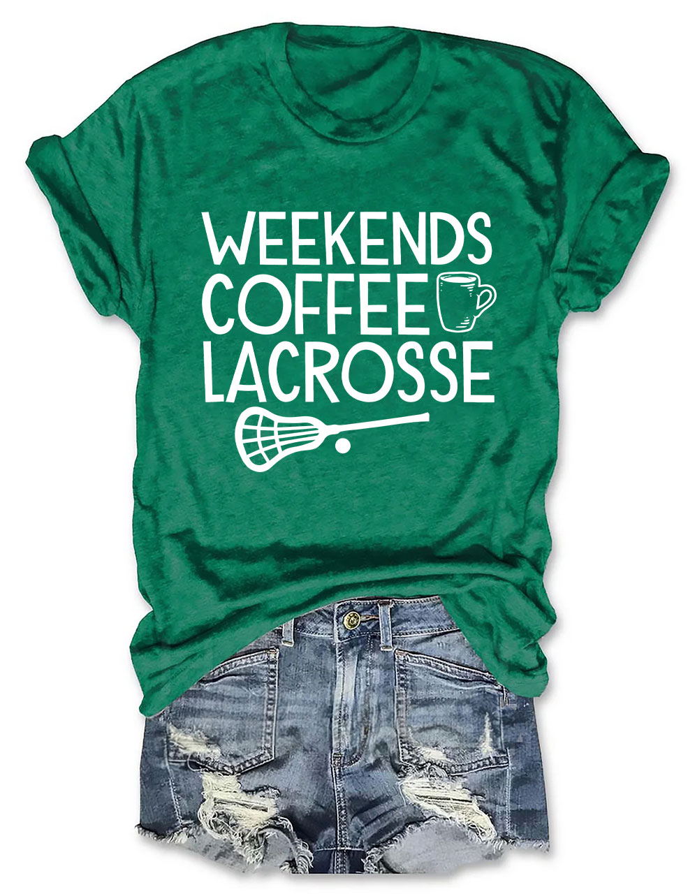 Weekends Coffee Lacrosse Funny T-shirt