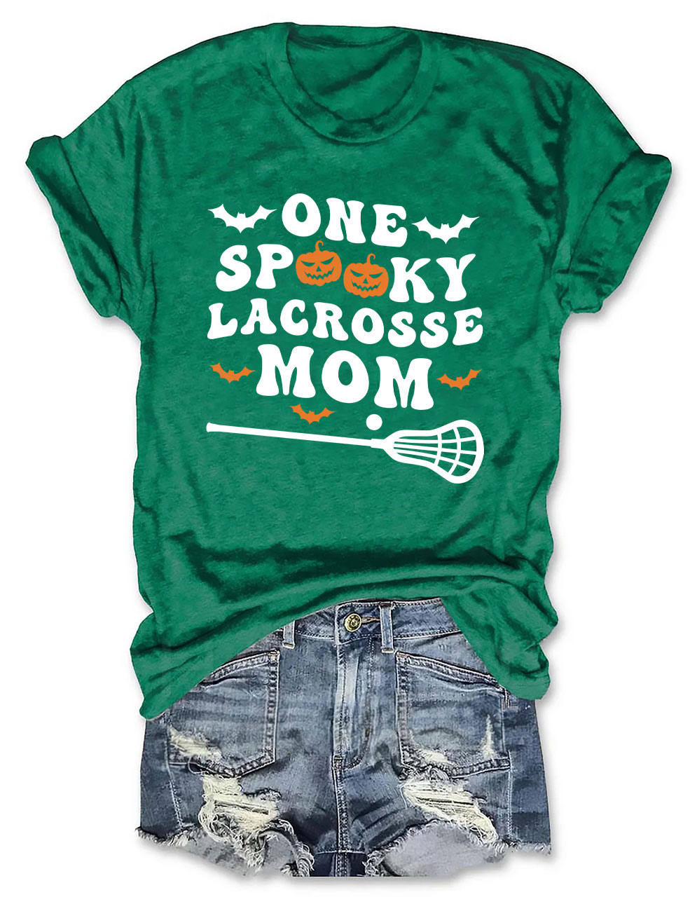 One Spooky Lacrosse Mom Funny T-shirt