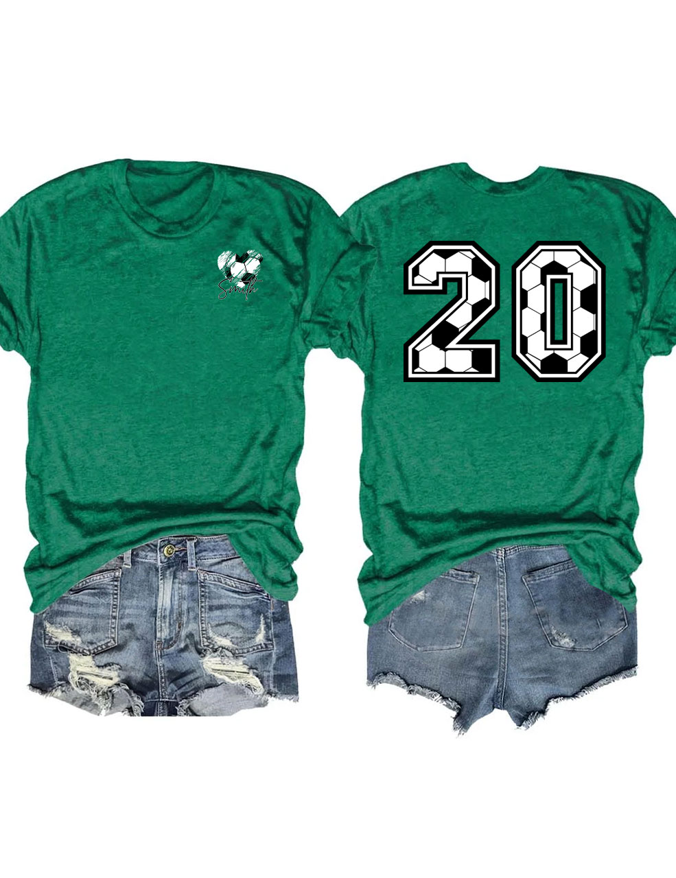 Custom  Soccer Heart Funny T-shirt