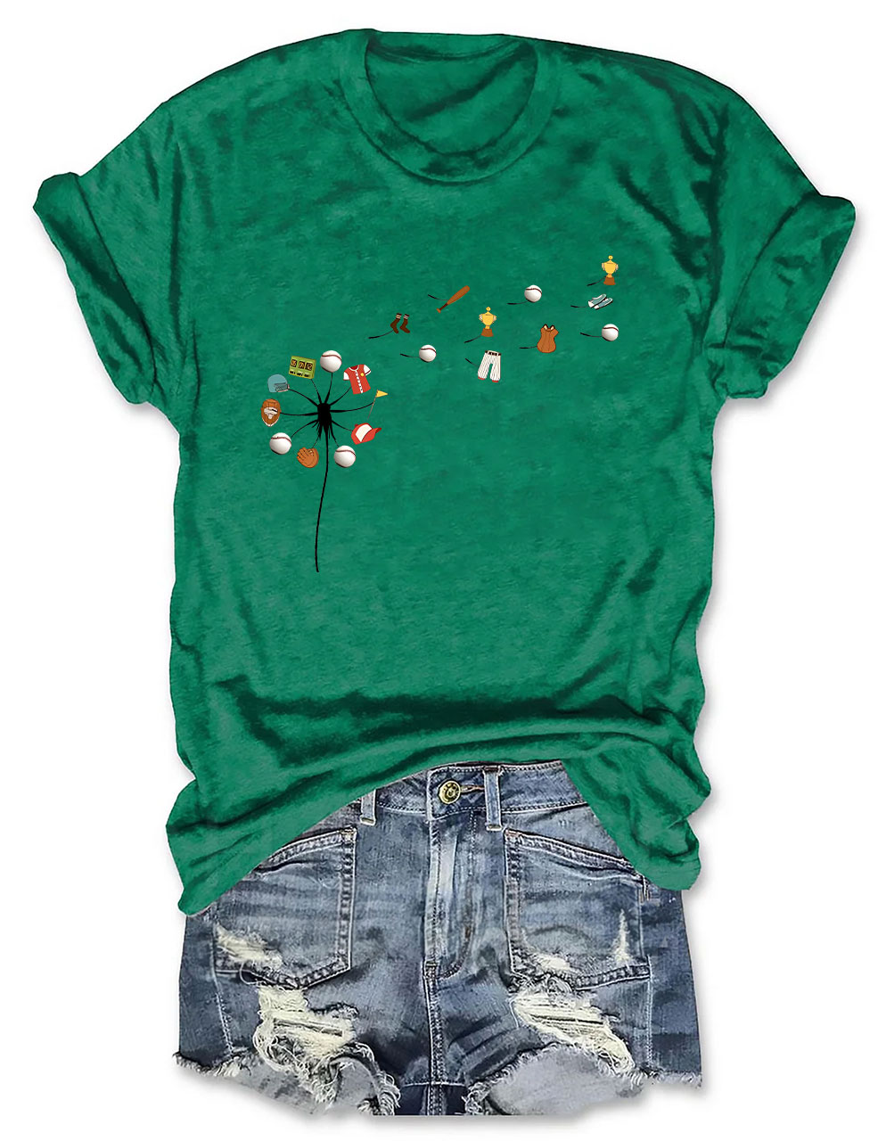 Baseball Dandelion Funny T-Shirt