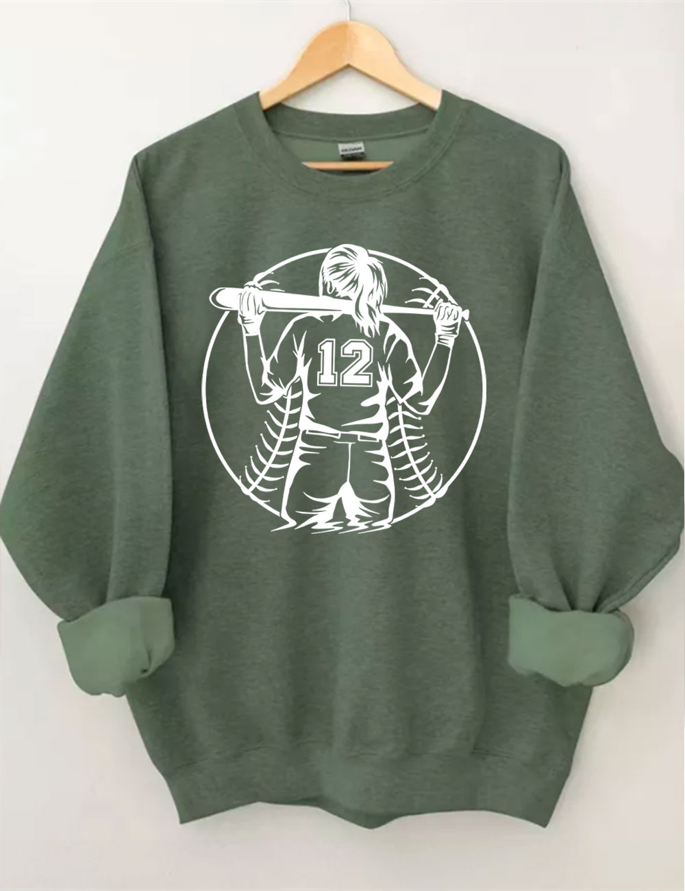 Softball Girl Custom Number Sweatshirt