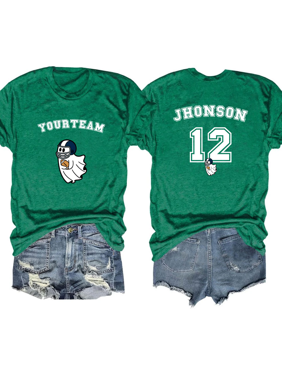 Custom Ghost Football Funny T-shirt