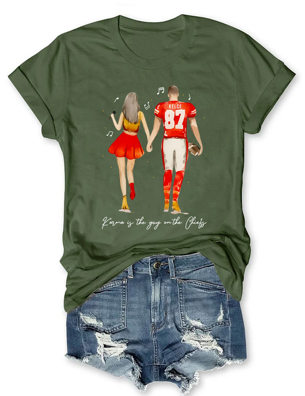 Taylor and Travis Chiefs Football T-Shirt
