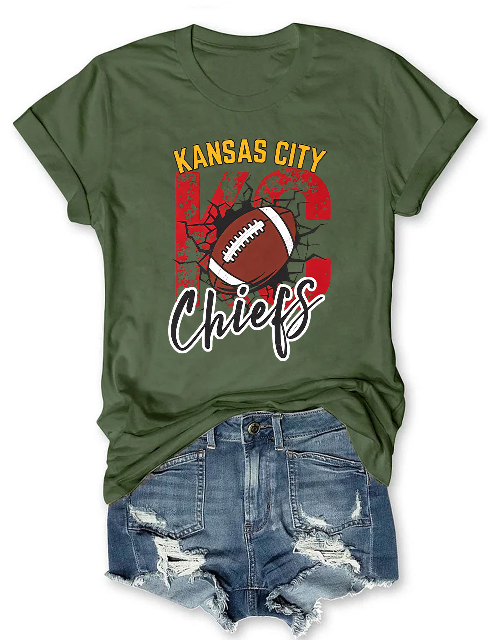 Kansas City Chiefs Football Helmet T-Shirt