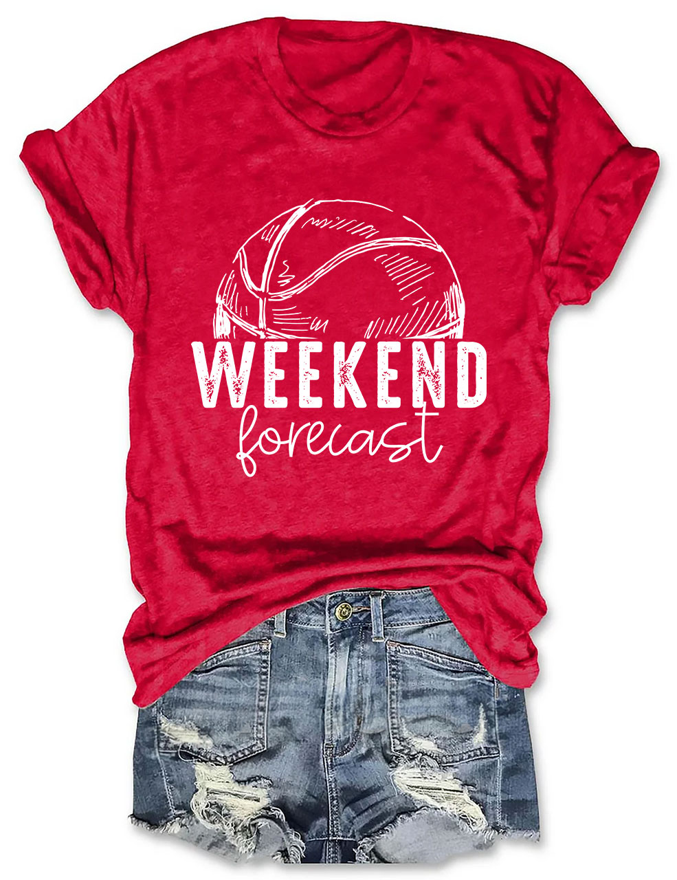 Weekend Forecast Basketball T-shirt