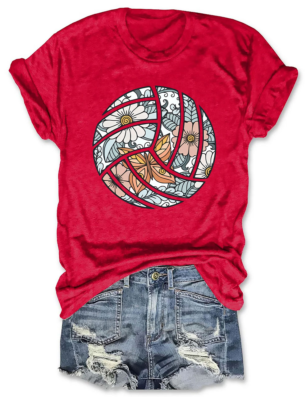 Floral Volleyball T-shirt