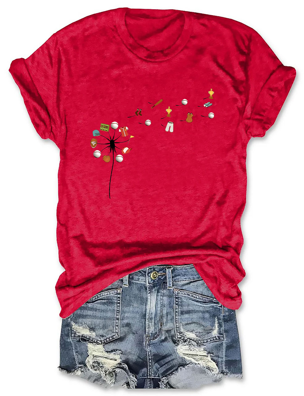 Baseball Dandelion Funny T-Shirt