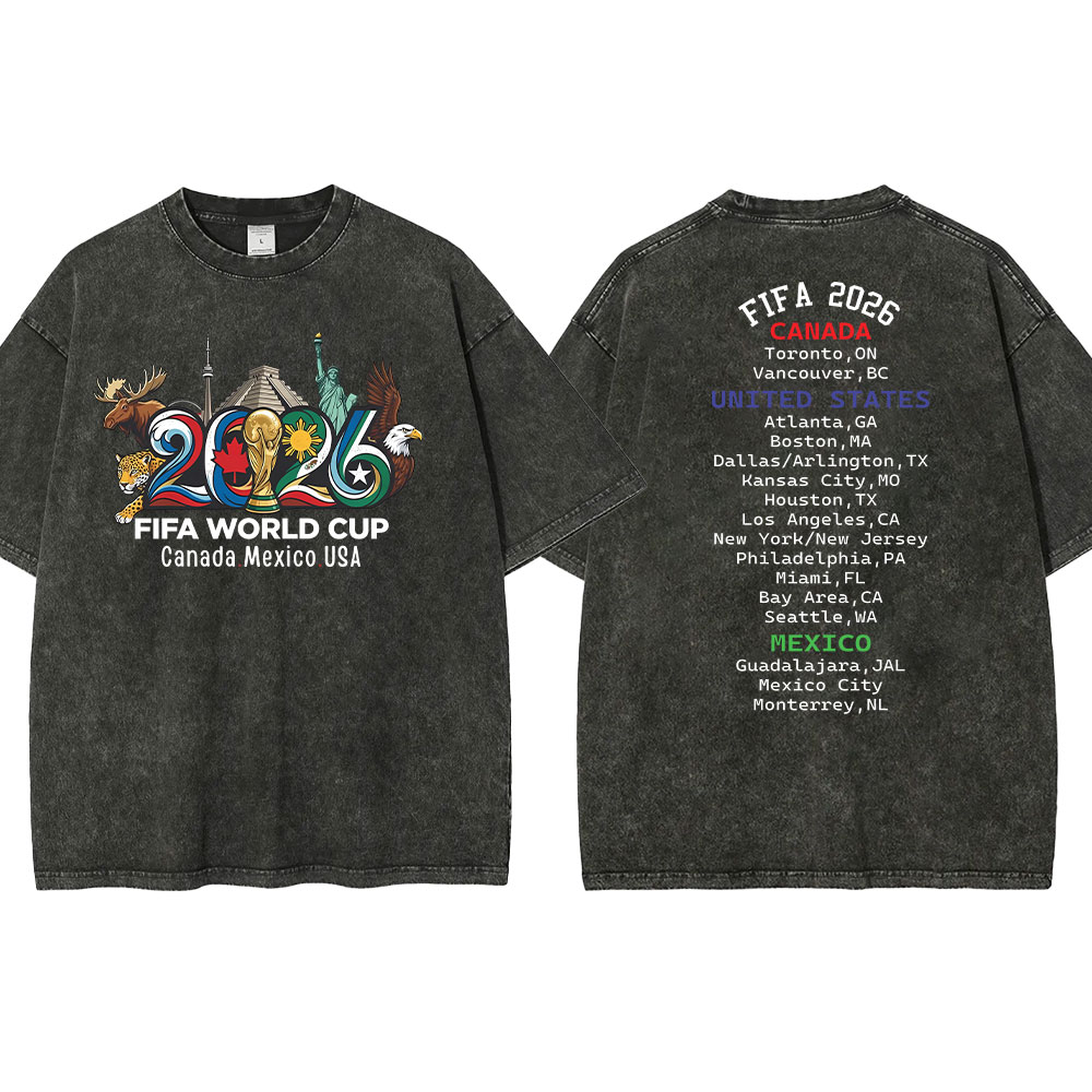 World Cup 2026 USA Canada Mexico T-shirt