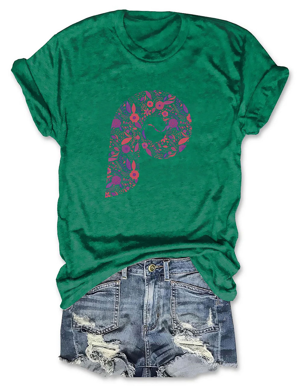 Floral Philly Baseball T-Shirt