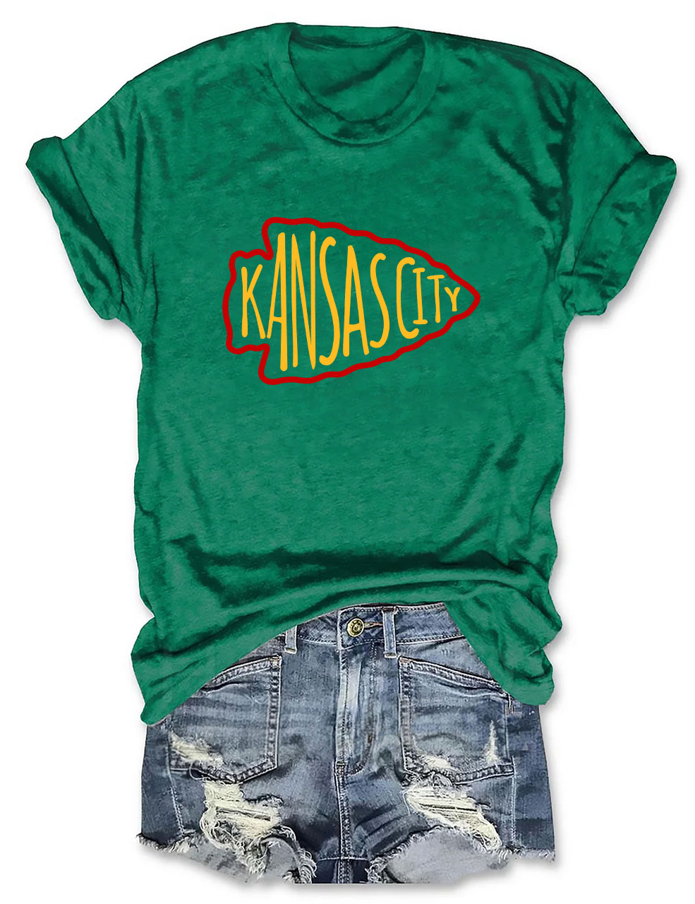 KC Chiefs Arrowhead Football T-Shirt