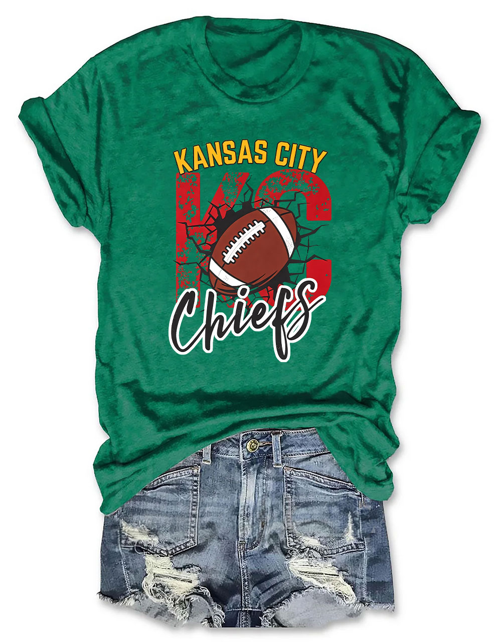Kansas City Chiefs Football Helmet T-Shirt