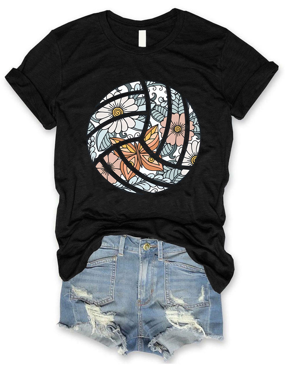 Floral Volleyball T-shirt
