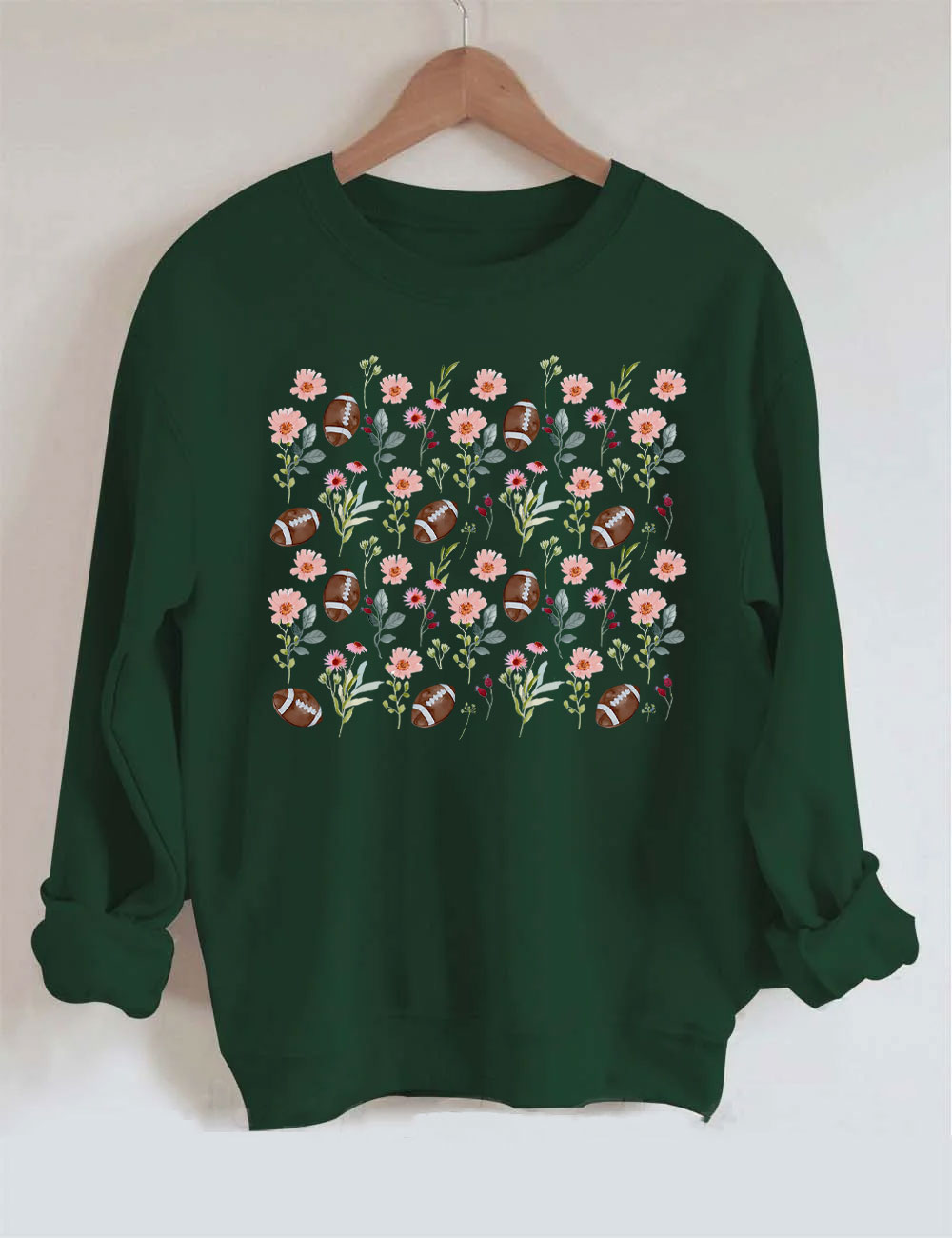 Floral Football Mom Football Sweatshirt