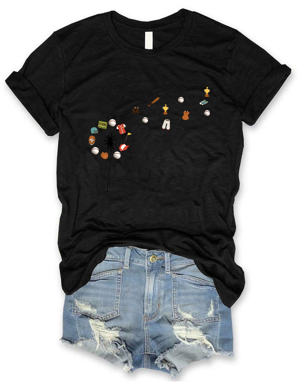 Baseball Dandelion Funny T-Shirt