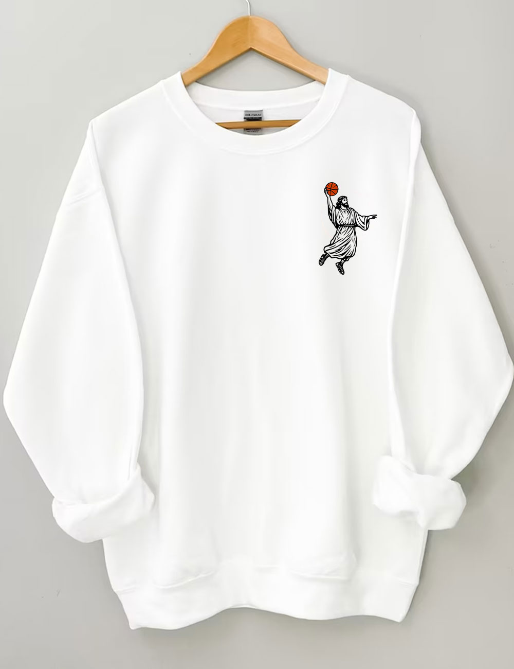 He is Rizzin Funny Jesus Playing Basketball Sweatshirt