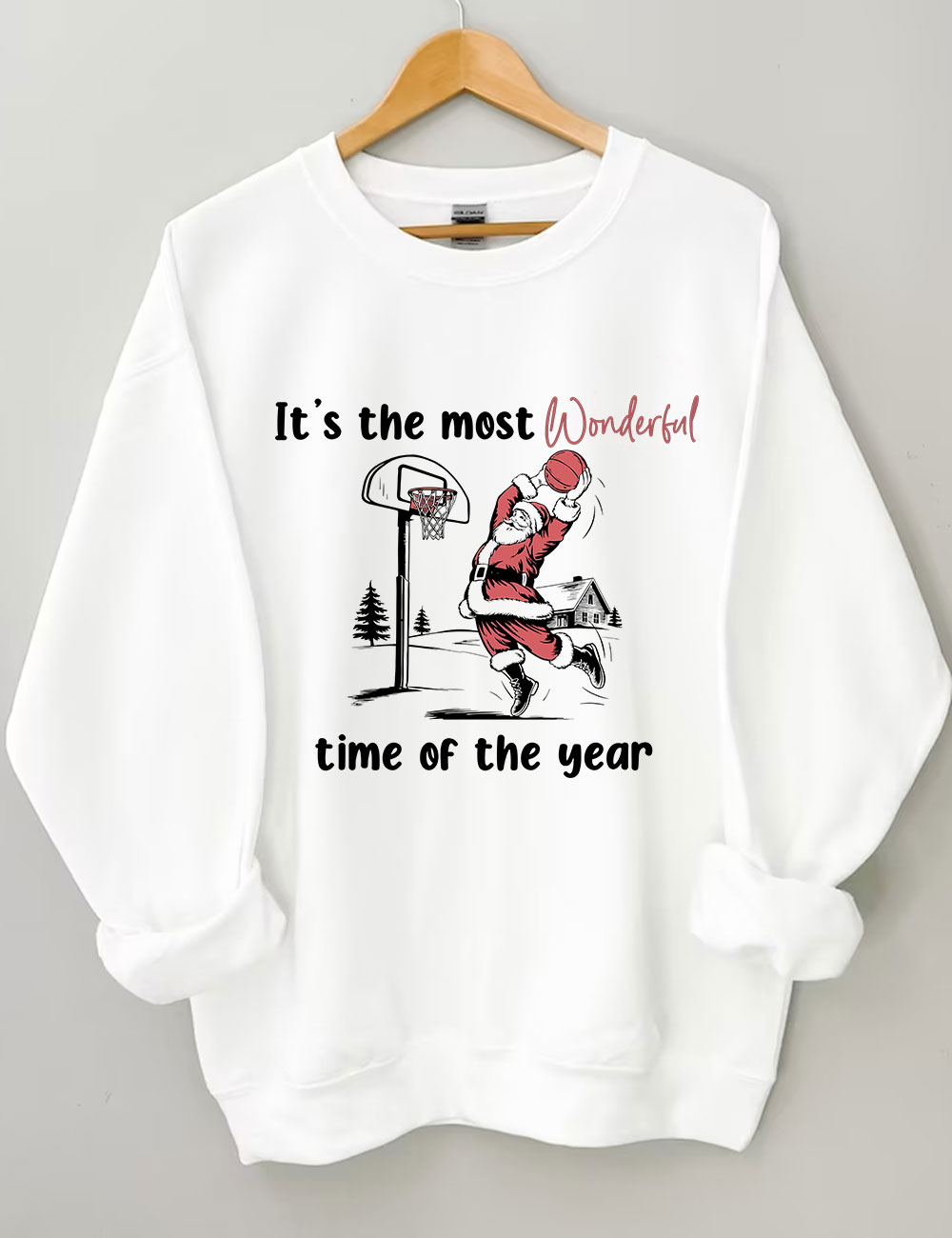 Santa Dunking Christmas Basketball Sweatshirt