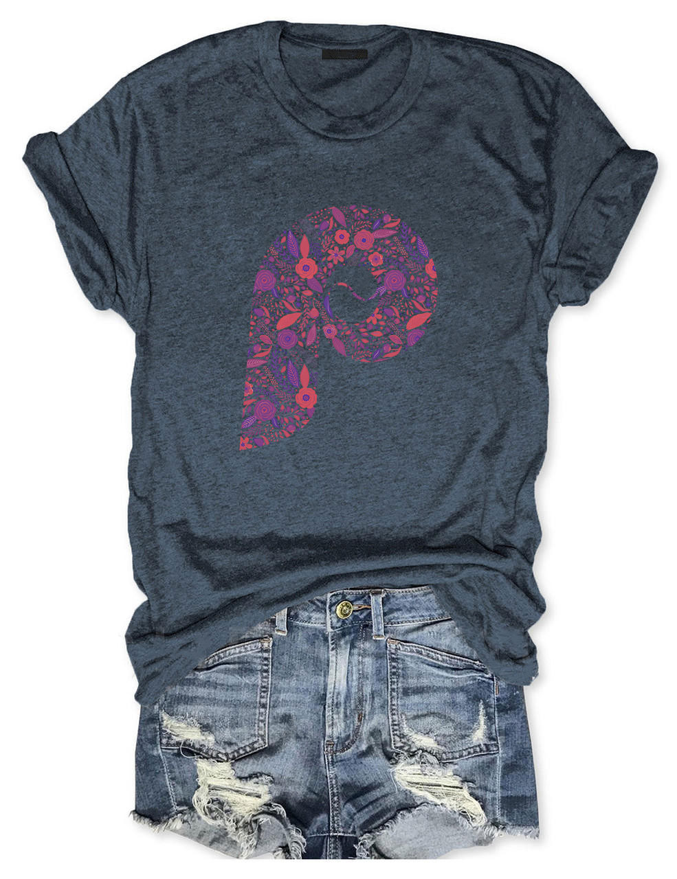 Floral Philly Baseball T-Shirt
