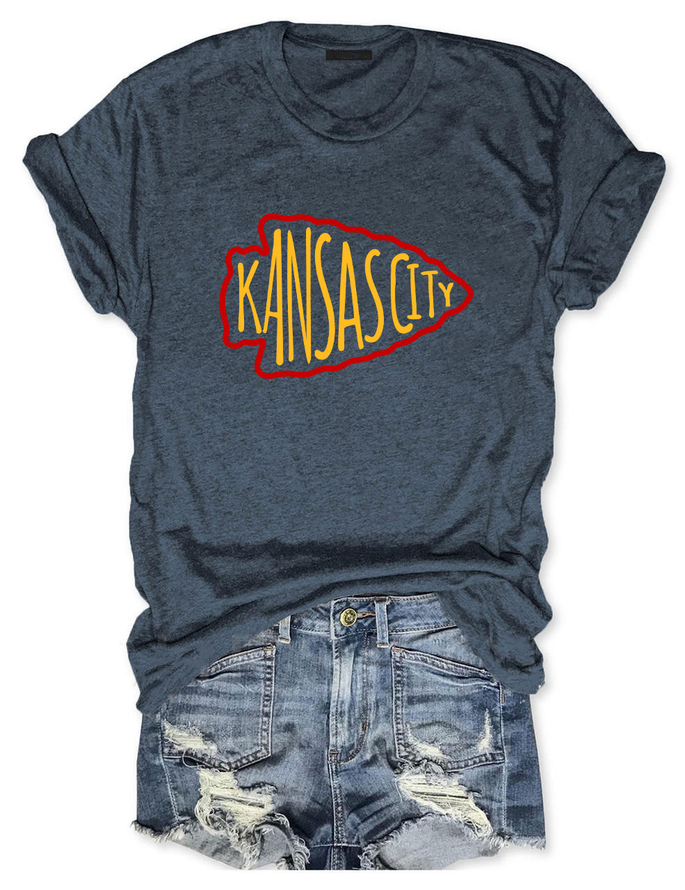 KC Chiefs Arrowhead Football T-Shirt