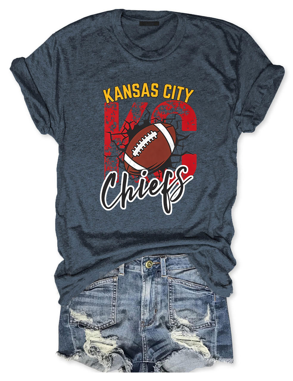 Kansas City Chiefs Football Helmet T-Shirt