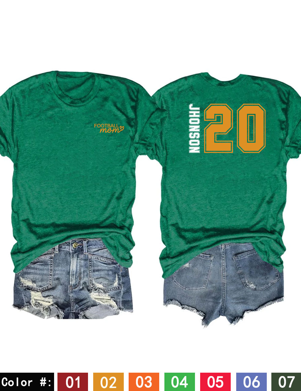 Custom Football Mom T-shirt