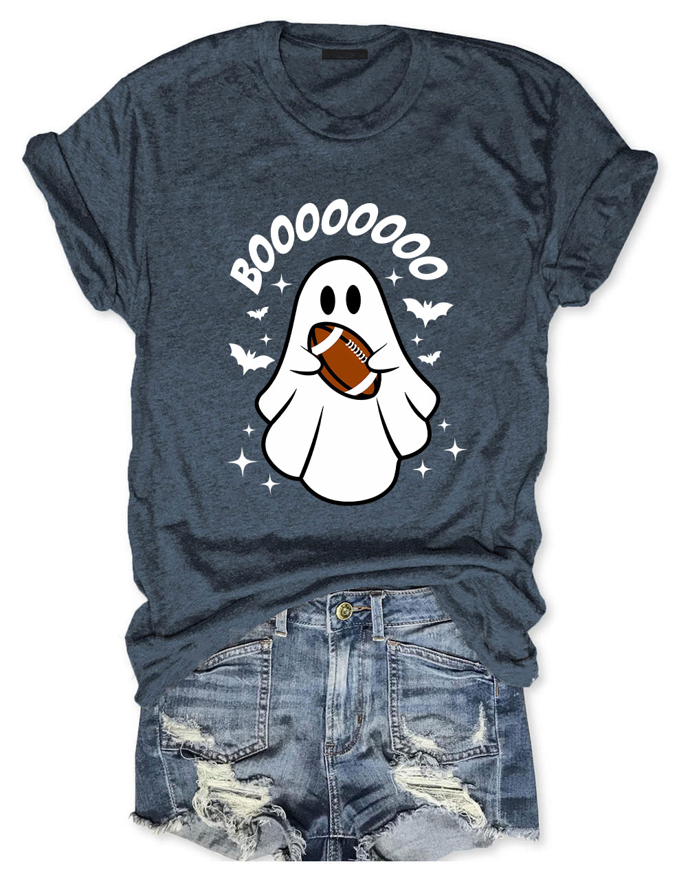 BOO Halloween Football T-Shirt