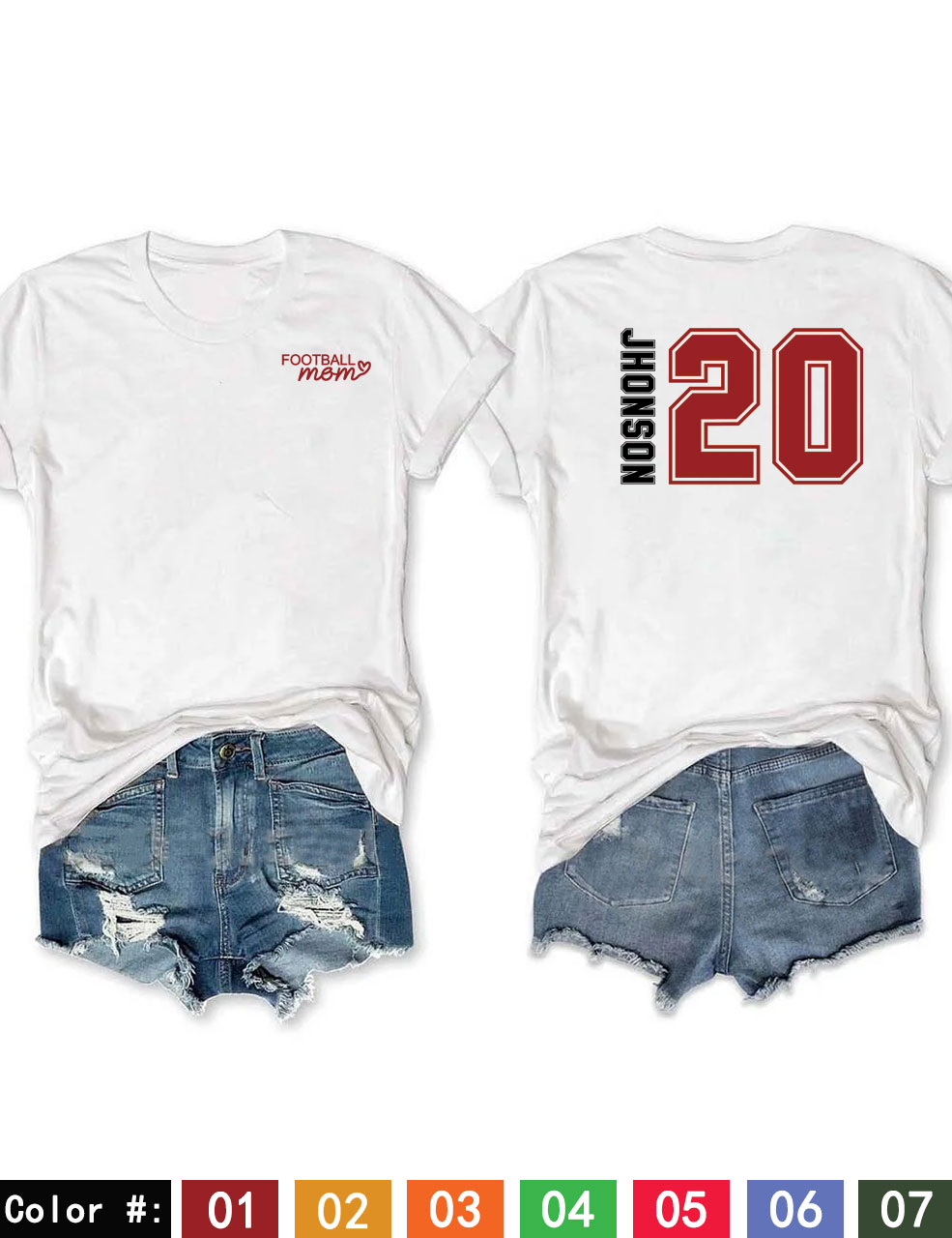 Custom Football Mom T-shirt