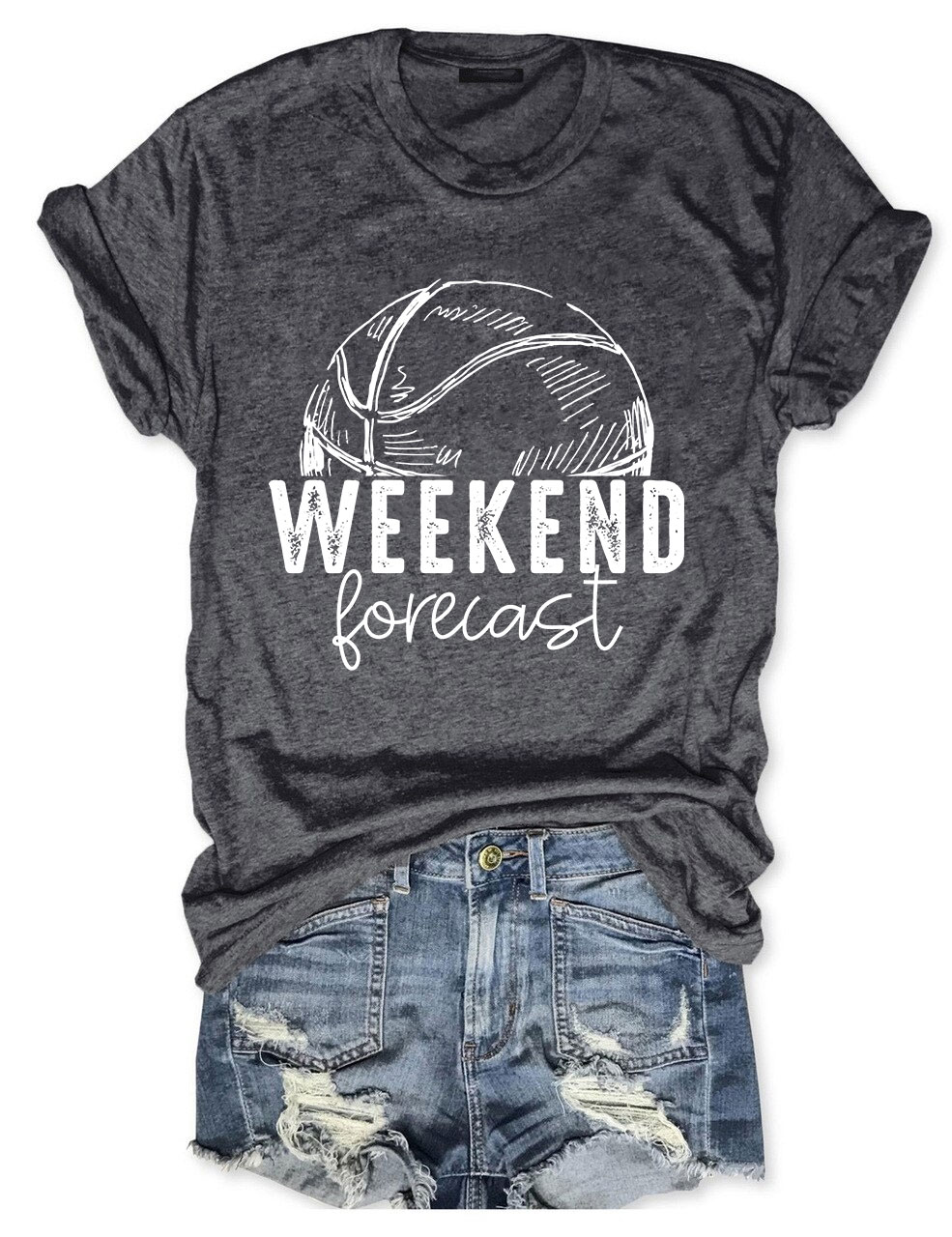 Weekend Forecast Basketball T-shirt