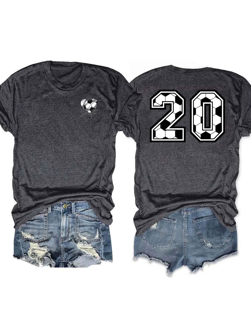 Custom  Soccer Heart Funny T-shirt