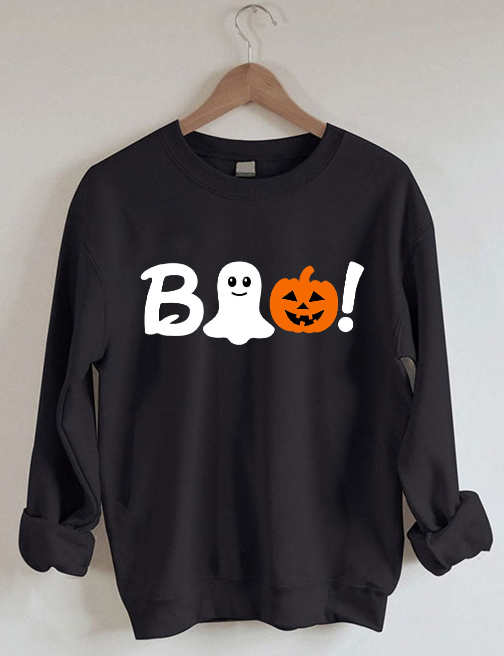 Boo Halloween Ghost Basketball Sweatshirt