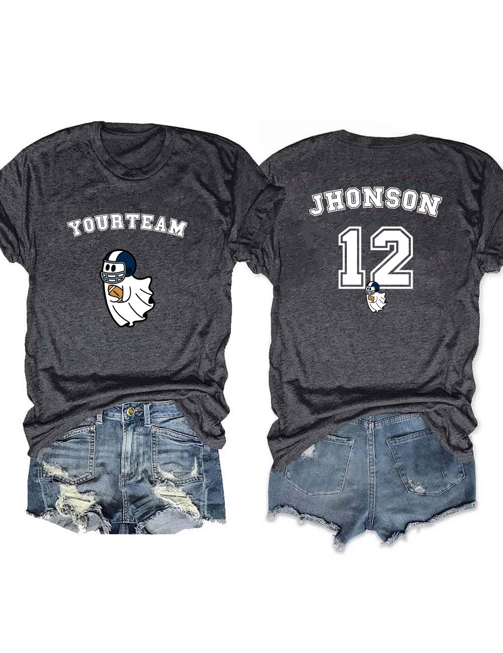 Custom Ghost Football Funny T-shirt