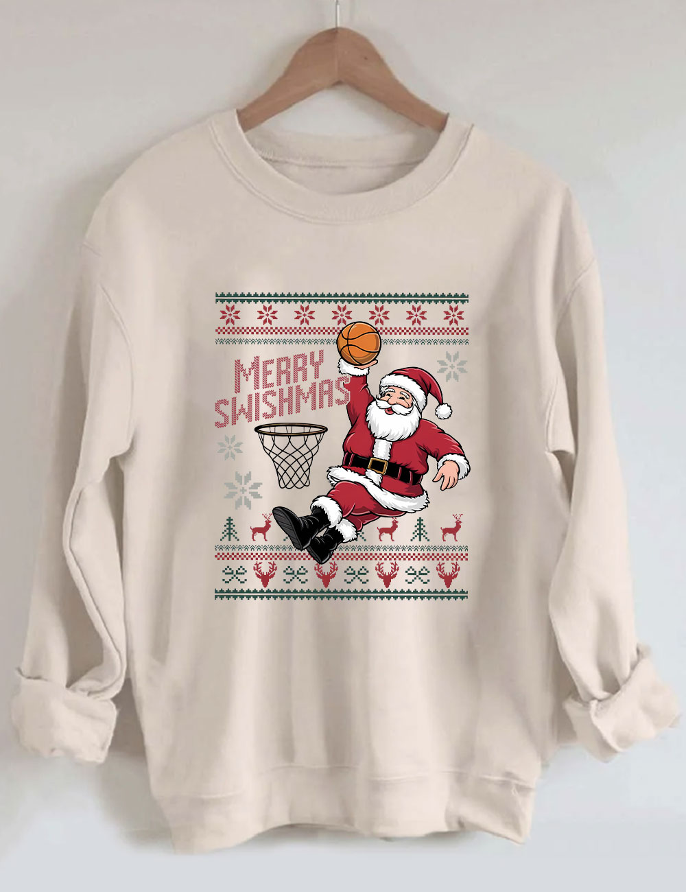 Ugly Xmas Basketball Sweatshirt