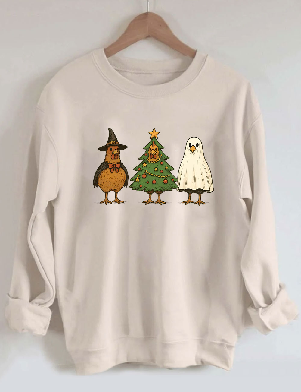 Funny Chicken Holiday Mashup Sweatshirt