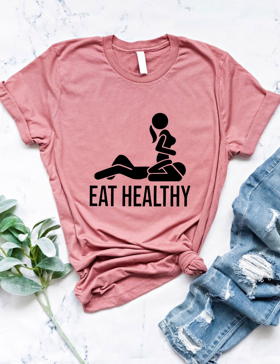Eat Healthy Funny T-Shirt