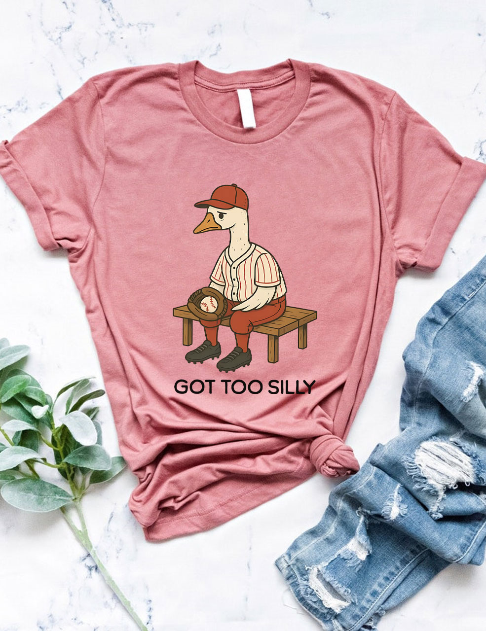 Goose Baseball Game  Funny T-Shirt