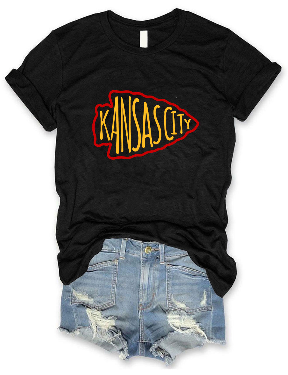 KC Chiefs Arrowhead Football T-Shirt