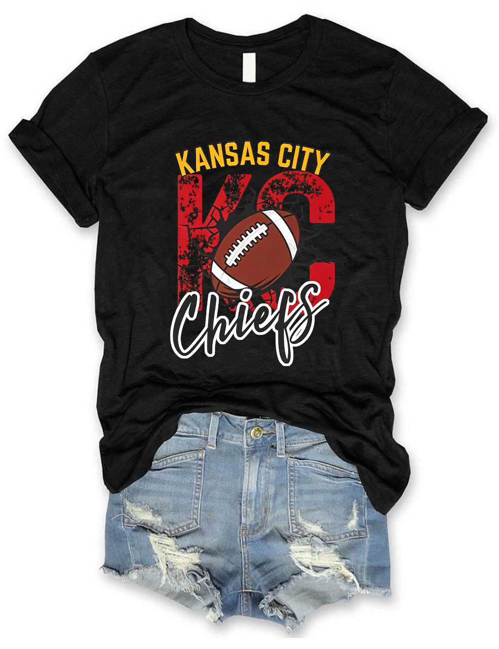 Kansas City Chiefs Football Helmet T-Shirt