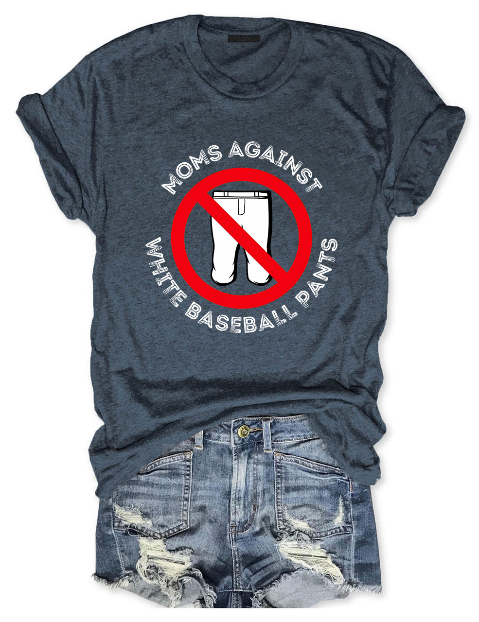 Moms Against White Baseball Pants T-shirt