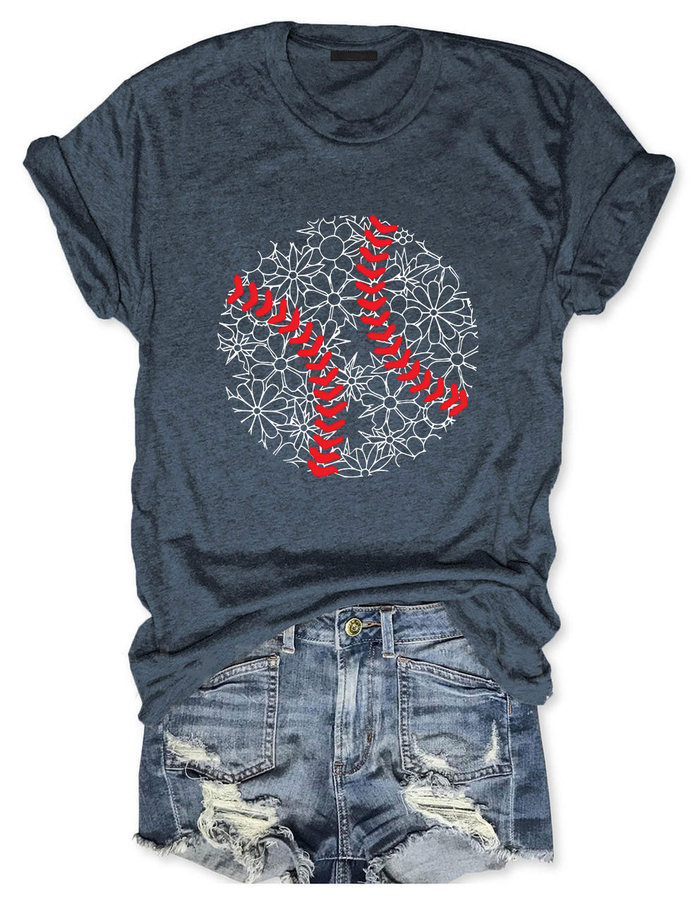 Floral Baseball T-shirt
