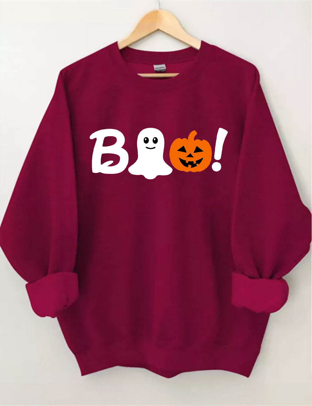Boo Halloween Ghost Basketball Sweatshirt
